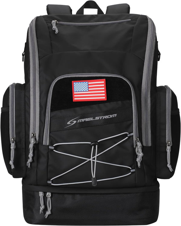 Maelstrom 35L Swim Backpack with Separate Shoes Compartment, Swim Gear Bag, Athlete Gym Rucksack for Men and Women