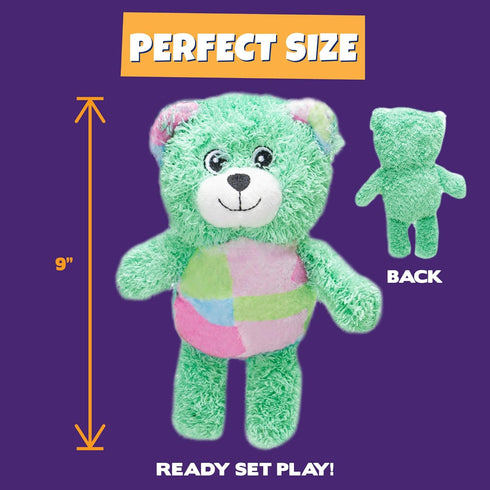 Pet Factory Logical Pet Patchwork Squeaky Plush Dog Toy, Randomly Selected - Bear or Elephant