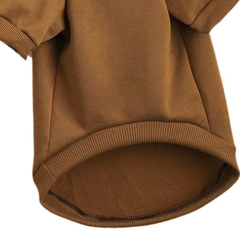 Puppy Sweater for Small Dogs, Warm Winter Cat Clothes, Knitwear Pet Sweatshirt, Medium Coffee Doggie Kitten Clothing