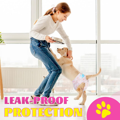 40 Count XPCARE Disposable Female Dog Diapers, Super Absorbent, Leak Proof, Dog Diapers,Dog Period Diaper Female