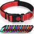 Taglory Reflective Dog Collar with Safety Locking Buckle, Adjustable Nylon for Extra Large Dogs, Red, XL