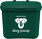Small Hanging Wastebasket for Dog Poop in Green (Holds 7-14 Bags)