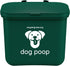 Small Hanging Wastebasket for Dog Poop in Green (Holds 7-14 Bags)