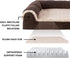 Furhaven Orthopedic Dog Bed for Large/Medium Dogs, Removable Bolsters & Washable Cover, Two-Tone Plush Faux Fur,