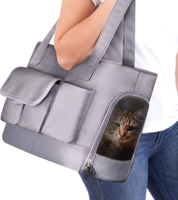 Foldable Waterproof Dog Carrier, Premium Oxford Cloth Pet Purse, Portable Bag Carrier for Small to Medium Pets