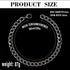 Black Dog Chain Collar, 3/4 Inch Width Cuban Link Durable Necklace for Pit Bulldogs, Light Metal Jewelry 20"