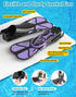 Snorkel Set with Fins for Adults, Snorkeling Gear Combo Set with Dry Top Snorkel Mask and Travel Bag for Swimming