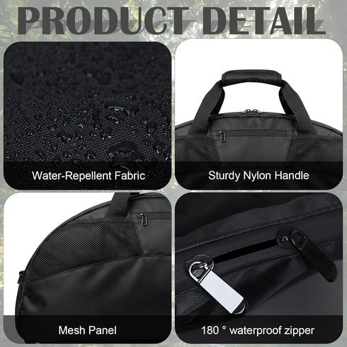 Sunnymove Portable Wader Bag with Vented Mesh Changing Pad Wading Storage Duffle Waders and Boots for Fly Fishing