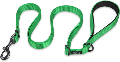 Hyhug Pets Adjustable 6 Feet Leash with Sturdy Nylon and Soft Neoprene Handle for Medium Large Dogs (Lime Green)