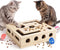 Yumcute Cat Nail File Enrichment Box - Wooden Scratch & Puzzle Toy with
