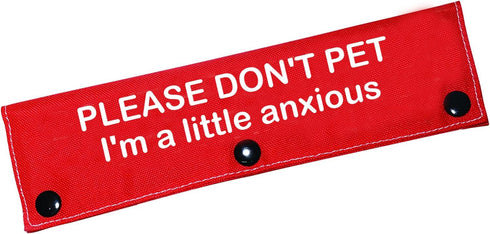 Funny Dog Leash Sleeve, Please Don't Pet I'm a Little Anxious, Pet Leash Wrap Alert Tag (Little Anxious-Sleeve)