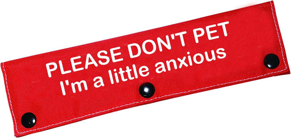 Funny Dog Leash Sleeve, Please Don't Pet I'm a Little Anxious, Pet Leash Wrap Alert Tag (Little Anxious-Sleeve)