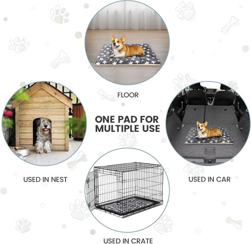 TMbsfatn (39x28x1.5in) Dog Bed Pet mat Dog Box mat Machine Washable Grey