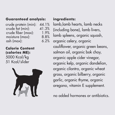 smallbatch Pets Freeze-Dried Premium Raw Food Diet for Dogs, Lamb Recipe, 14 oz, Made in the USA