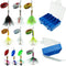 FouceClaus 10pcs Spinner Lures Baits with Tackle Box - Bass Trout Salmon Fishing Lures Kit