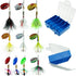 FouceClaus 10pcs Spinner Lures Baits with Tackle Box - Bass Trout Salmon Fishing Lures Kit