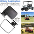 Golf Cart Mirror, HKOO Folding Side Mirrors and Rear View Mirror, Extra Wide Panoramic Combo Pack