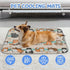 imiBBWQu Summer 27" 22" Dog Cooling Mat Floral Cute Cats Grey Pet Cooling Pad Washable Dog Ice Pad Bed Orthopedic Beds