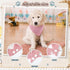 10 Pcs Muslin Cotton Triangle Dog Bandanas Reversible Pet Bibs Scarf Dog Scarves with Two Snaps Apparel Accessories