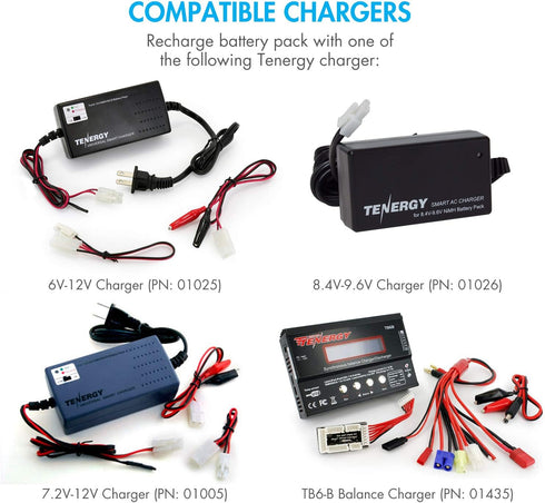 Tenergy 9.6V 1600mAh Airsoft Battery NiMH Stick Battery High Performance Stick Type Batteries w/Mini Tamiya Connector