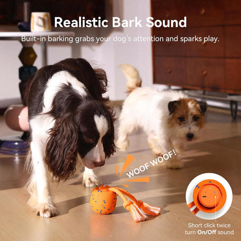 Cheerble Smart Interactive Dog Toy, Wicked Ball Rolly, Automatic Moving, Bouncing, Rotating, E-TPU Material, with Rope
