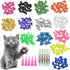 100pcs Cat Nail Caps/Tips, Pet Cat Kitten Paws Covers with 5 Adhesive Glue and 5 Applicators