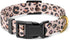 Personalized Adjustable Dog Collar for Medium Dogs, Cute Leopard Puppy Collar for Boy and Girl Dogs, Pink