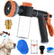 Dog Shower Attachment Sprayer Nozzles with 3/4” GHT Male x 1/2” NPT Male Connector for Garden Hose Dog Wash