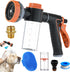 Dog Shower Attachment Sprayer Nozzles with 3/4” GHT Male x 1/2” NPT Male Connector for Garden Hose Dog Wash