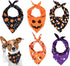 Whaline 5 Pack Halloween Dog Bandanas, Washable Triangle Pet Scarfs for Medium Dogs, Pumpkin, Ghost, Candy Corn