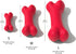 Playology Dog Toys Dual Layer Bone Chew Toy - Durable Rubber for Large Dogs - Beef Scented Red Toy Bones Made from Non