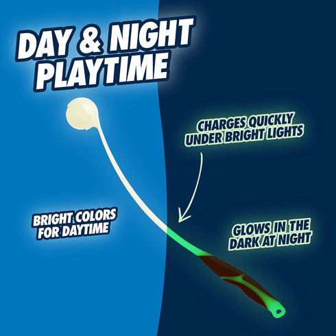 Chuckit Pro Fetch Toy Ball Launcher for Dogs, Compatible with Medium Chuckit!, 25 Inch + Glow Ball