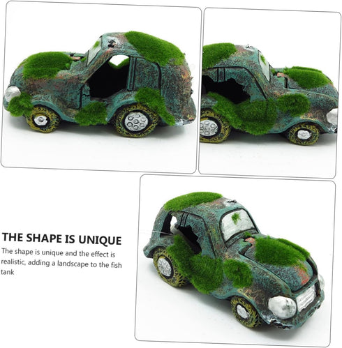 Fish Tank Landscaping car Truck Fish Tank Decorations Aquarium Resin Car Ornament Fish Hideout Decorations car Decor Moss Decor car Trim Aquarium Landscape Halloween Hideout House