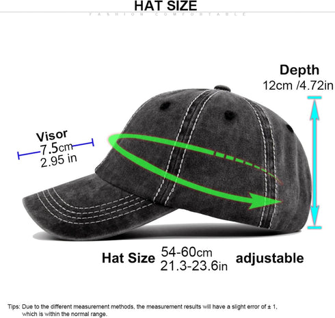 YOLAI Vintage Washed Distressed Baseball Cap Embroidery Dad Trucker Hat for Men Women Adjustable Sunscreen Sun Hat