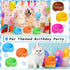 24Pcs Plastic Dog Bowls for Puppy Dogs, Reusable Pet Feeding Water Bowls, Cat, Kitten, Birthday Party Supplies (Rose