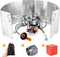 Odoland 6800W Windproof Camp Stove, Camping Gas Stove with Windscreen, Piezo Ignition, Carry Case for Outdoor