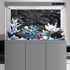 AWERT 30x18 inches Black Rock Stone Aquarium Background Vinyl for Fish Tank and Rocky Terrarium