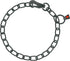 Herm Sprenger Black Stainless Steel Adjustable Fur Saver Dog Chain Collar, Medium Link with Quick Release Snap Hook for