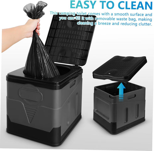 Portable Folding Toilet for Camping - Compact Emergency Potty