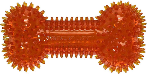 PetSport 7.5" Gorilla Spiky Squeaker Bone Dog Toy, Large, Vanilla Scented, Colors Will Vary