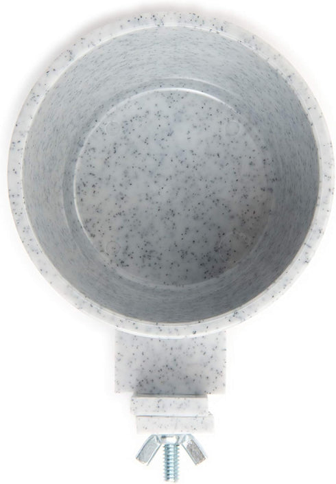 Lixit Quick Lock Removable Cage Bowls for Rabbits, Birds, Dogs, Cats, Guinea Pigs (10oz, Granite)