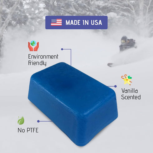ZUMWax Iron-On Ski/Snowboard/Nordic/Cross-Country Wax, 140g, COLD Temp, PFAS-free, eco-friendly, vanilla scent, USA