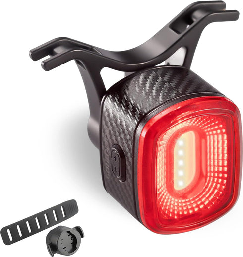 ROCKBROS Smart Bike Tail Light USB Rechargeable for Night Riding, IPX6 Waterproof Bright LED Bicycle Rear Light, 260mah