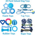20 Pack Puppy Chew Toys - Blue Teething Toys for Puppies, Durable Ropes and Interactive Balls for Small Dogs