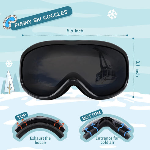 Supertrip Kids Ski Goggles, Anti-Fog Snowboard Goggles for Boys Girls Youth Age 5-15