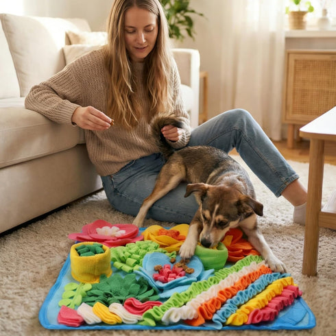 15.4 15.4'' ORIA Snuffle Mat for Dogs, x Slow Feeder Mat for Mental Stimulation, Foraging Training & Anxiety Relief