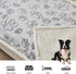 Qeils Dog Blankets for Small Dogs, Waterproof Washable Sherpa Fleece Puppy Blanket, 30"X40", Grey Paw Print