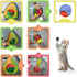 3 Andiker Cat Tent with a PlushBall, Colorful Foldable Polyester Cat Play Tents Match with Most Cat Tubes for Indoor