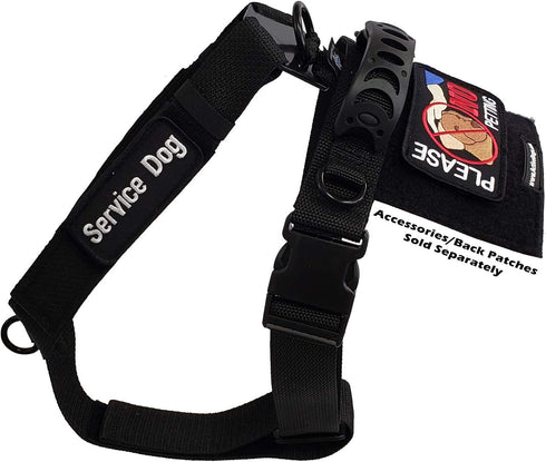 ActiveDogs No-Pull Service Dog Adjustable Strap Harness, XL Girth 29"-44" with Quick Release Buckle
