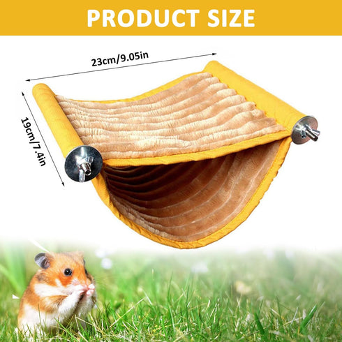 FunMove Hammock Warm Hamster House Mouse Rat Hanging Swing Bed Guinea Pig Cage Bedding Small Pet Animal Double Layer